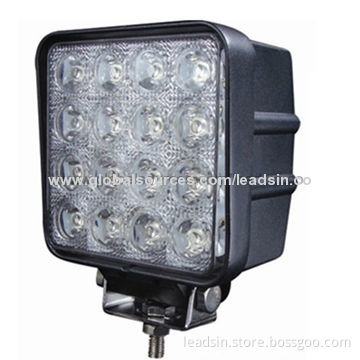 Automobile LED Work Light with PMMA Lens, Aluminum Alloy, 48W, Waterproof IP67